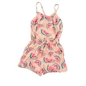 Jumping Beans Romper Watermelon Print Pink Cotton Toddler Girls 4T